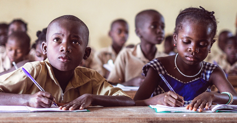 Escolares en Costa de Marfil