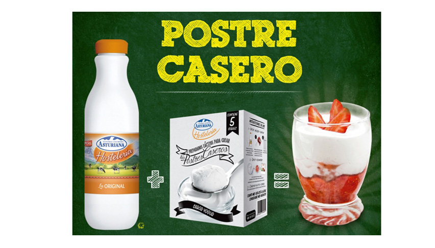 Postre casero de yogur de central lechera asturiana