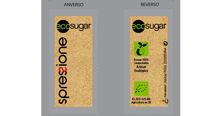  Ecosugar es el primer azúcar ecológico cuyo envoltorio es 100 % orgánico.